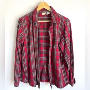 LL Bean Plaid Button Down Shirt